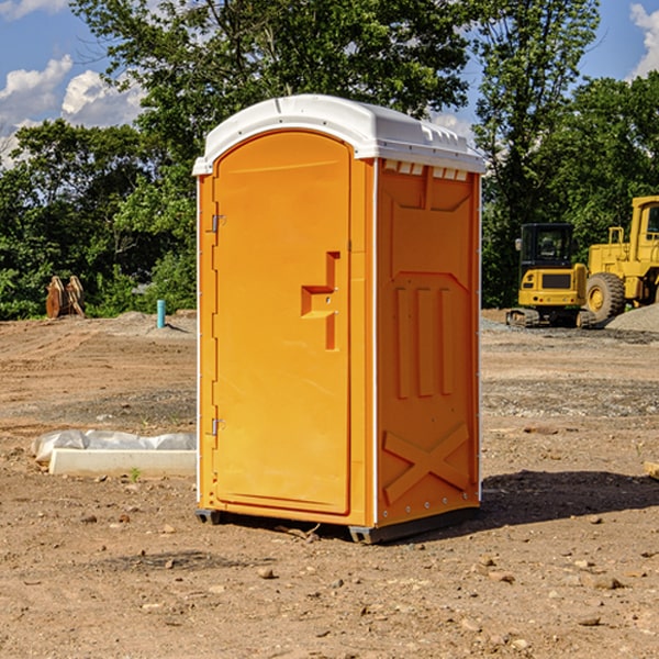 how often are the portable restrooms cleaned and serviced during a rental period in Fleming MO